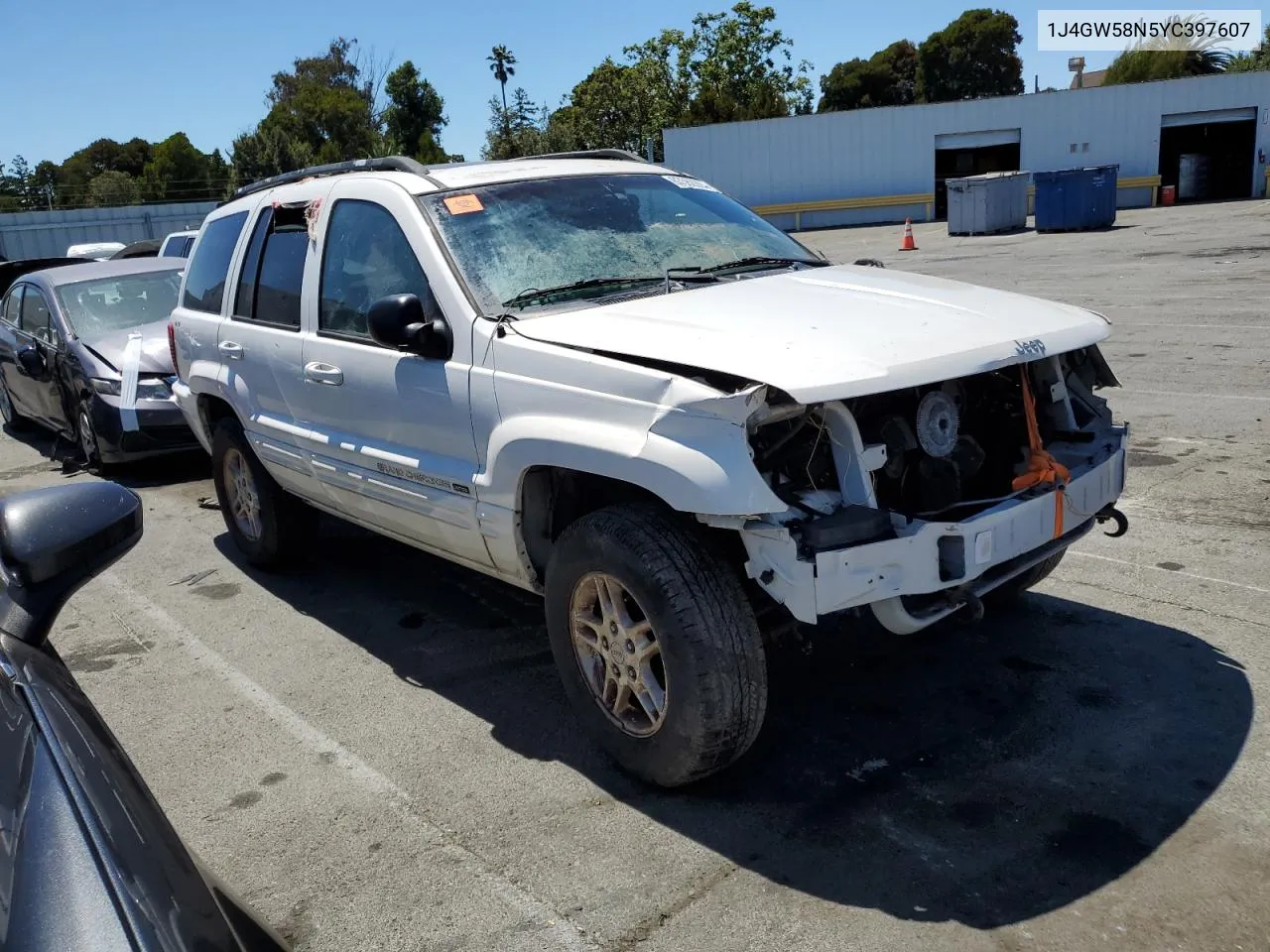 2000 Jeep Grand Cherokee Limited VIN: 1J4GW58N5YC397607 Lot: 63562984