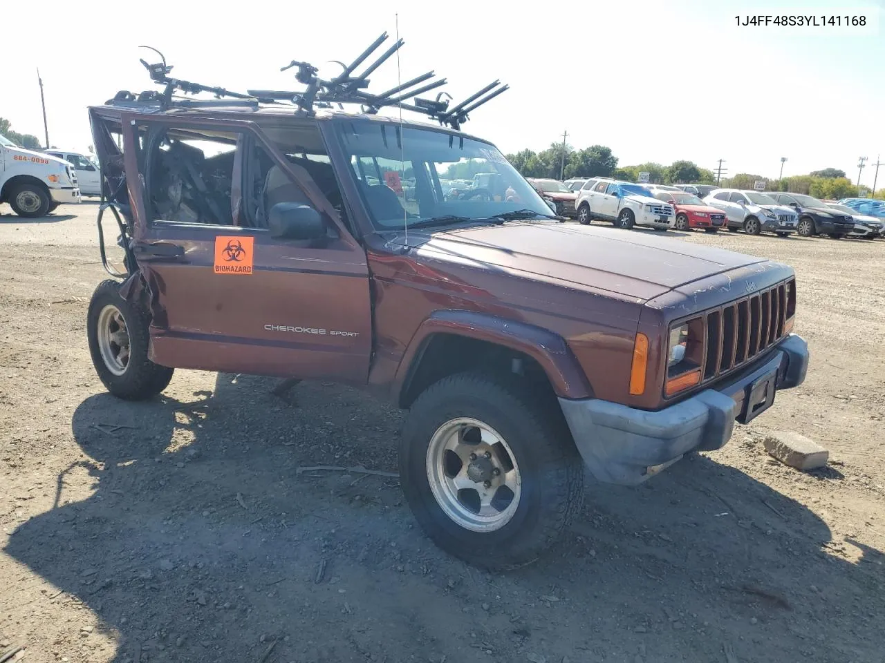 2000 Jeep Cherokee Sport VIN: 1J4FF48S3YL141168 Lot: 71612494