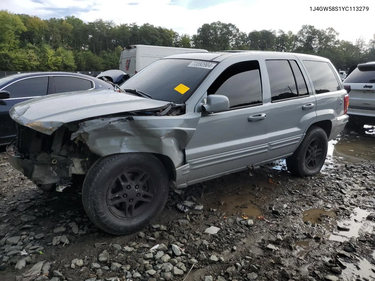 2000 Jeep Grand Cherokee Limited VIN: 1J4GW58S1YC113279 Lot: 72092904