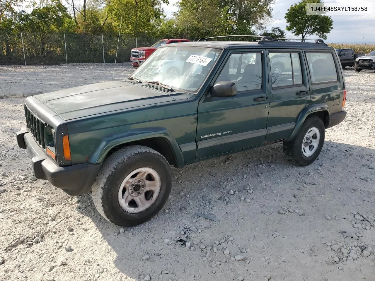 2000 Jeep Cherokee Sport VIN: 1J4FF48SXYL158758 Lot: 72776564