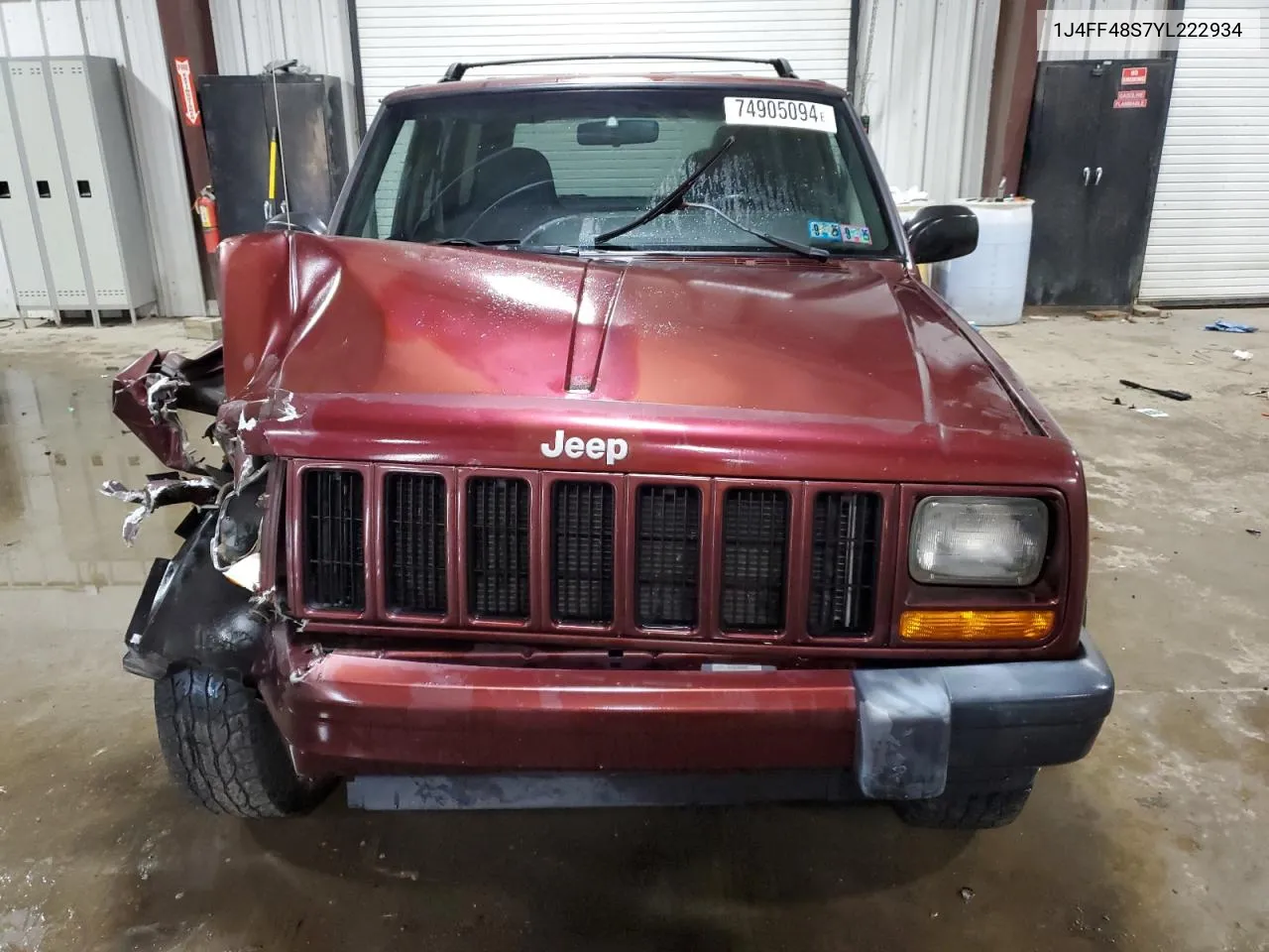 2000 Jeep Cherokee Sport VIN: 1J4FF48S7YL222934 Lot: 74905094