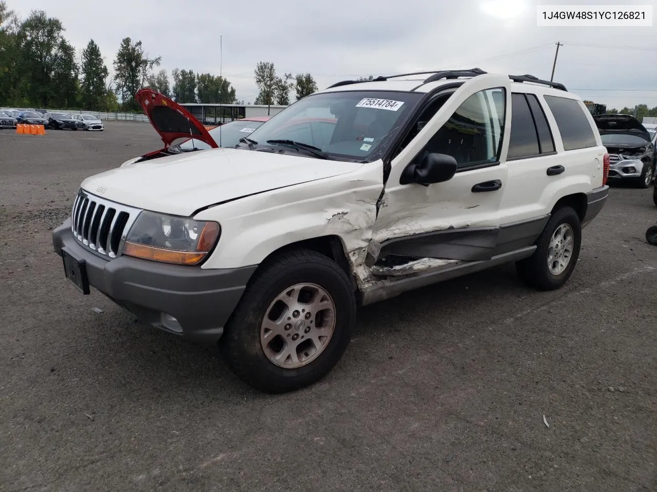 2000 Jeep Grand Cherokee Laredo VIN: 1J4GW48S1YC126821 Lot: 75514784