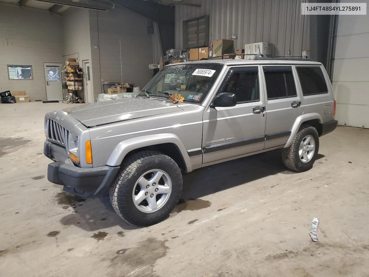 2000 Jeep Cherokee Sport VIN: 1J4FT48S4YL275891 Lot: 76065974