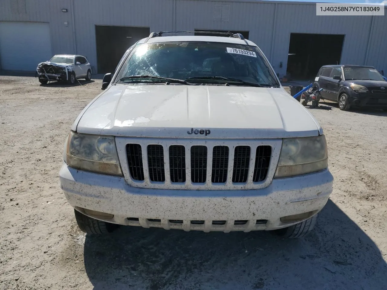 2000 Jeep Grand Cherokee Limited VIN: 1J4G258N7YC183049 Lot: 76153294