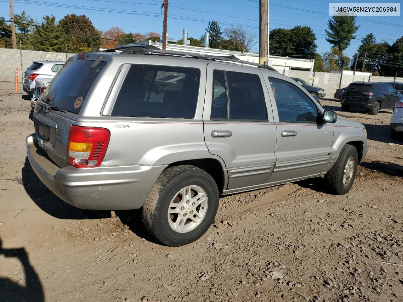 2000 Jeep Grand Cherokee Limited VIN: 1J4GW58N2YC206984 Lot: 76536534