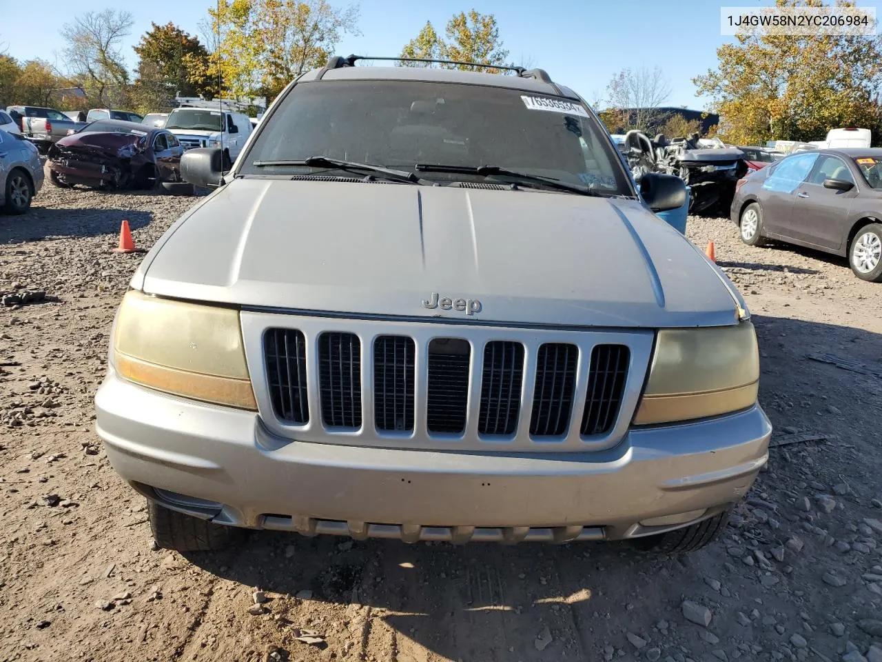 2000 Jeep Grand Cherokee Limited VIN: 1J4GW58N2YC206984 Lot: 76536534