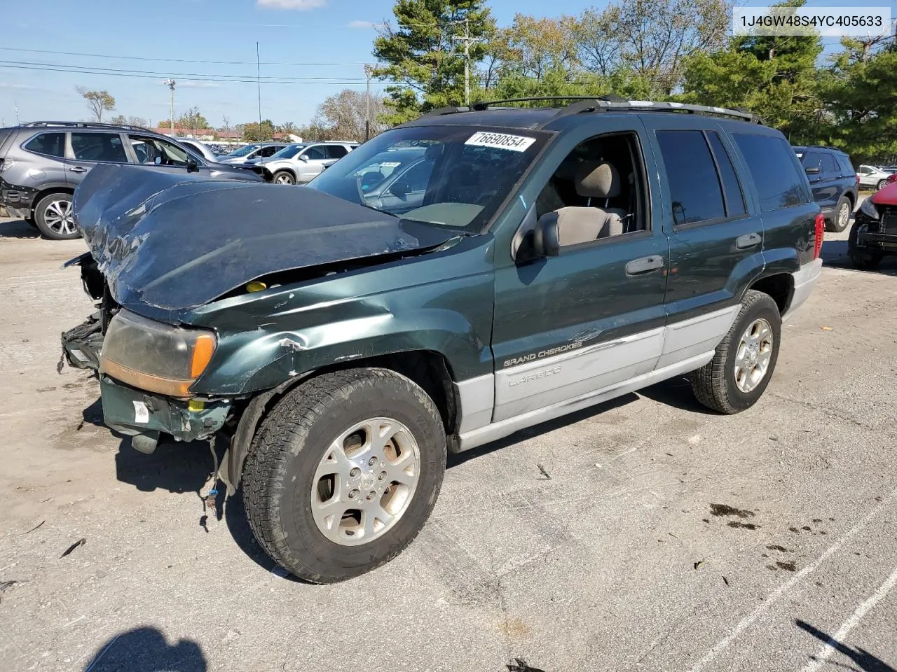 2000 Jeep Grand Cherokee Laredo VIN: 1J4GW48S4YC405633 Lot: 76690854