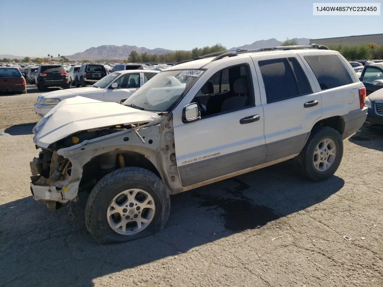 2000 Jeep Grand Cherokee Laredo VIN: 1J4GW48S7YC232450 Lot: 77396014