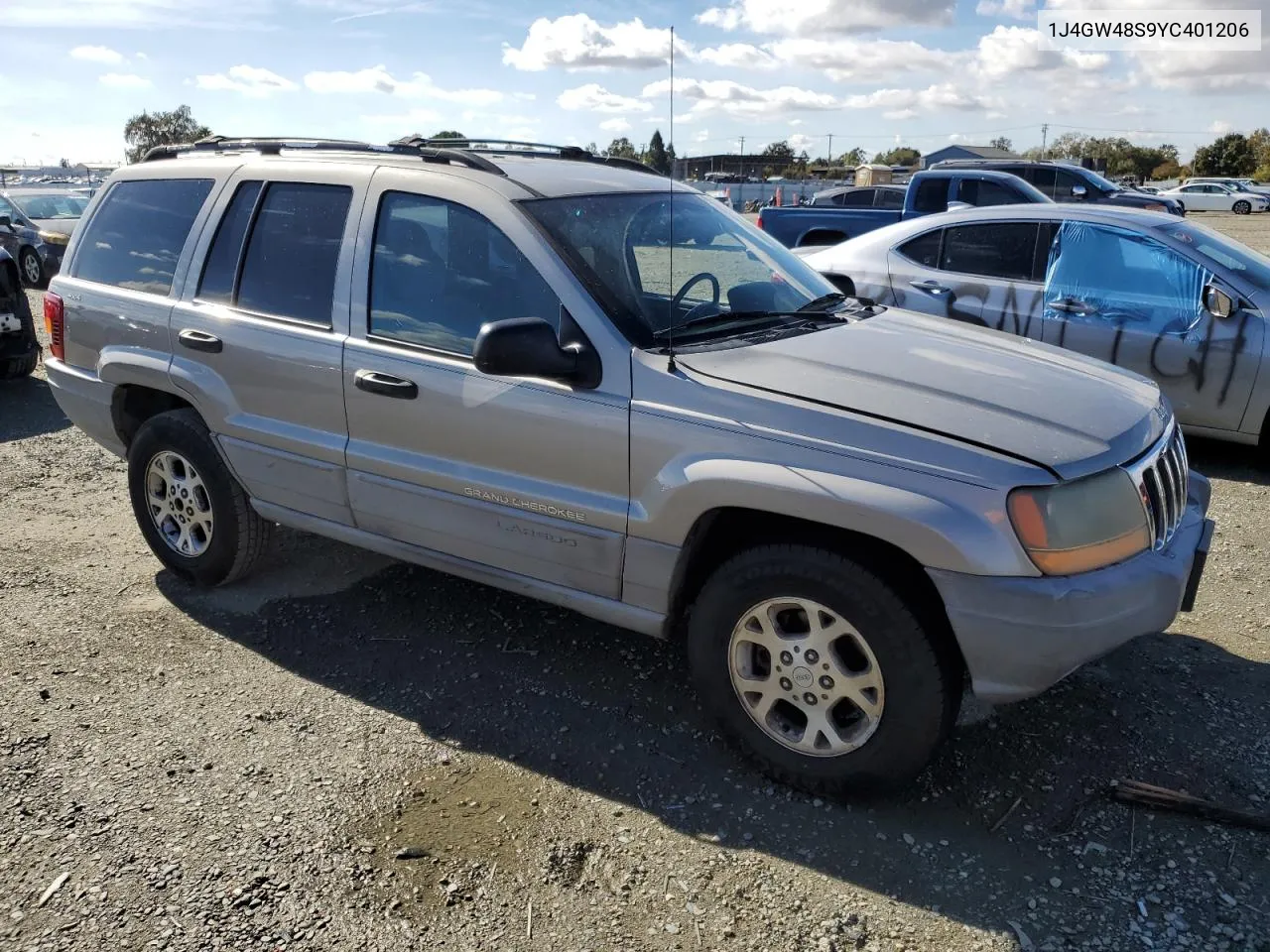 2000 Jeep Grand Cherokee Laredo VIN: 1J4GW48S9YC401206 Lot: 78616524