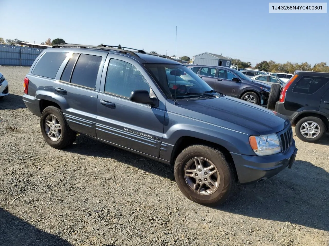 2000 Jeep Grand Cherokee Limited VIN: 1J4G258N4YC400301 Lot: 79713014