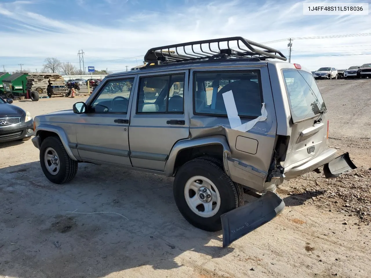 1J4FF48S11L518036 2001 Jeep Cherokee Sport