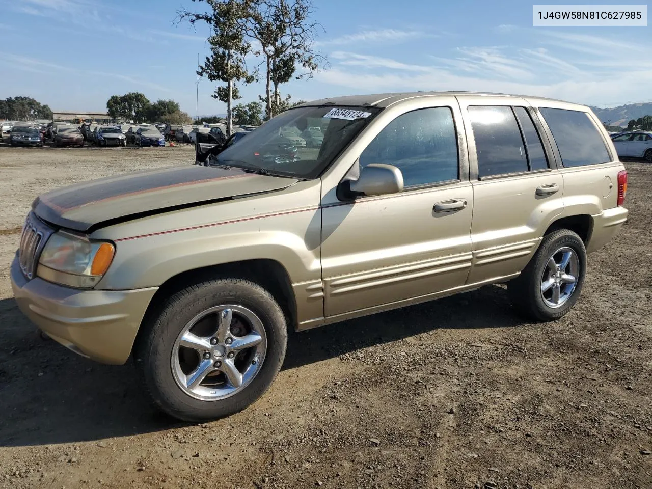 2001 Jeep Grand Cherokee Limited VIN: 1J4GW58N81C627985 Lot: 66345124