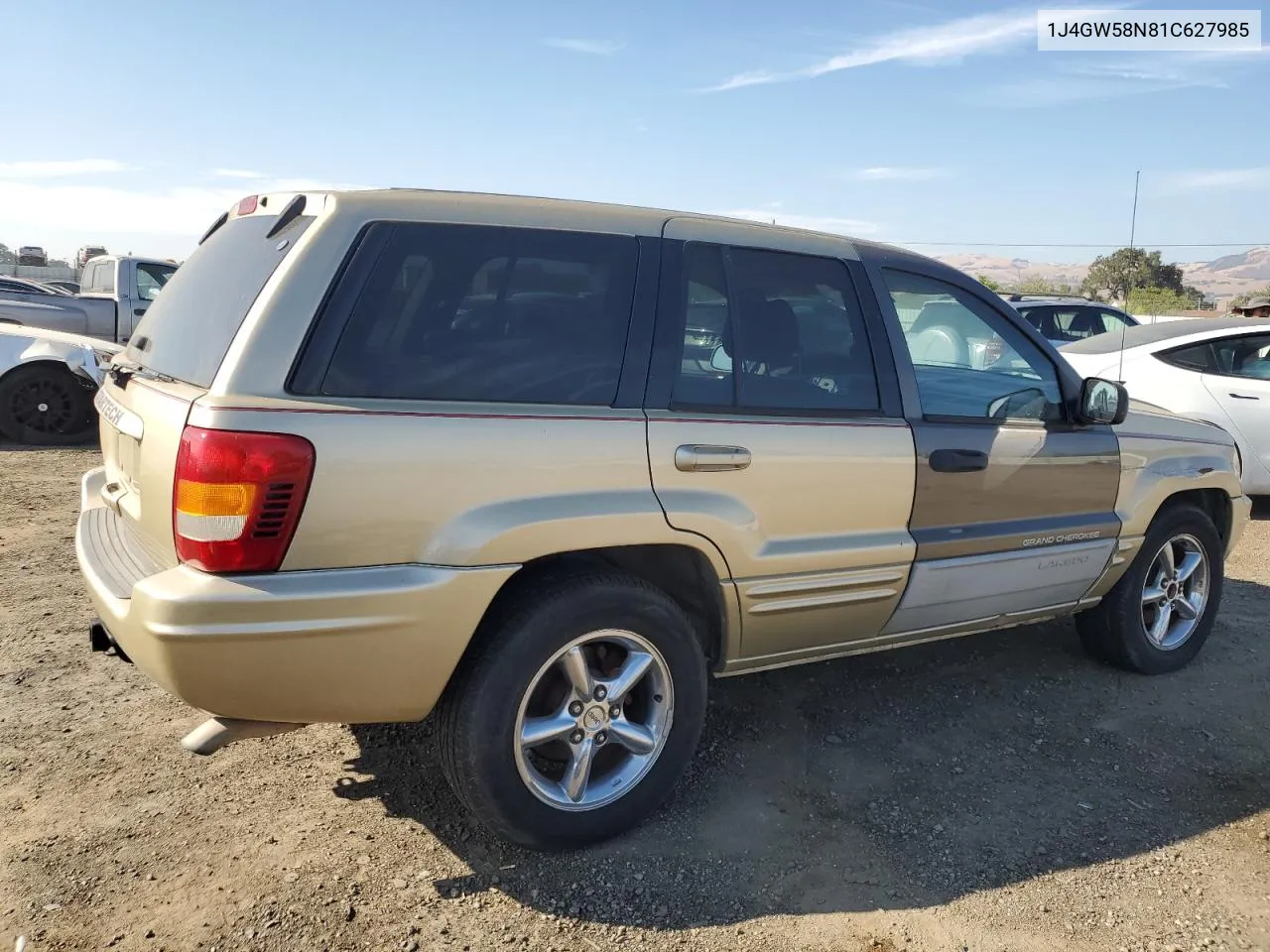 2001 Jeep Grand Cherokee Limited VIN: 1J4GW58N81C627985 Lot: 66345124