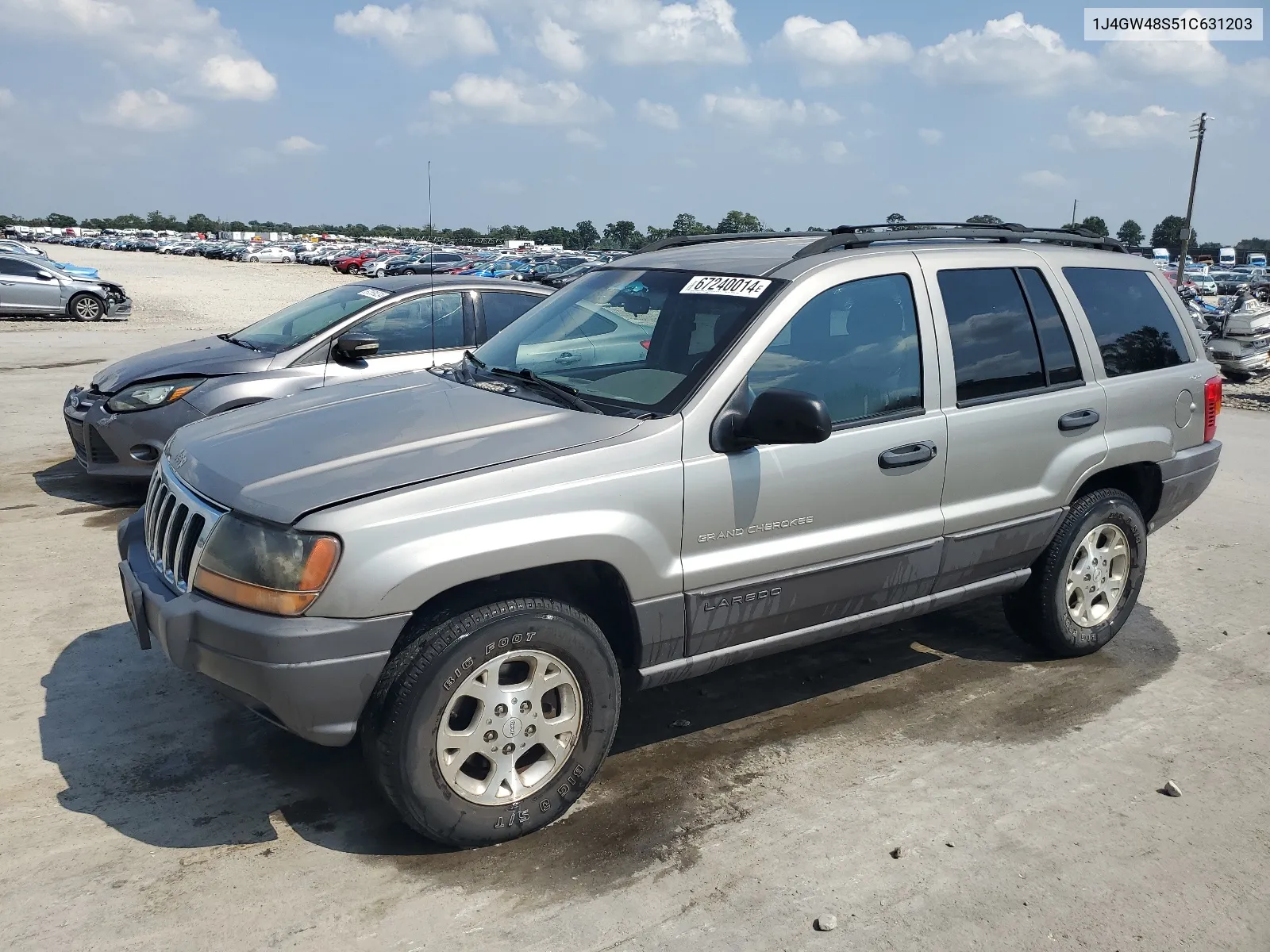 2001 Jeep Grand Cherokee Laredo VIN: 1J4GW48S51C631203 Lot: 67240014