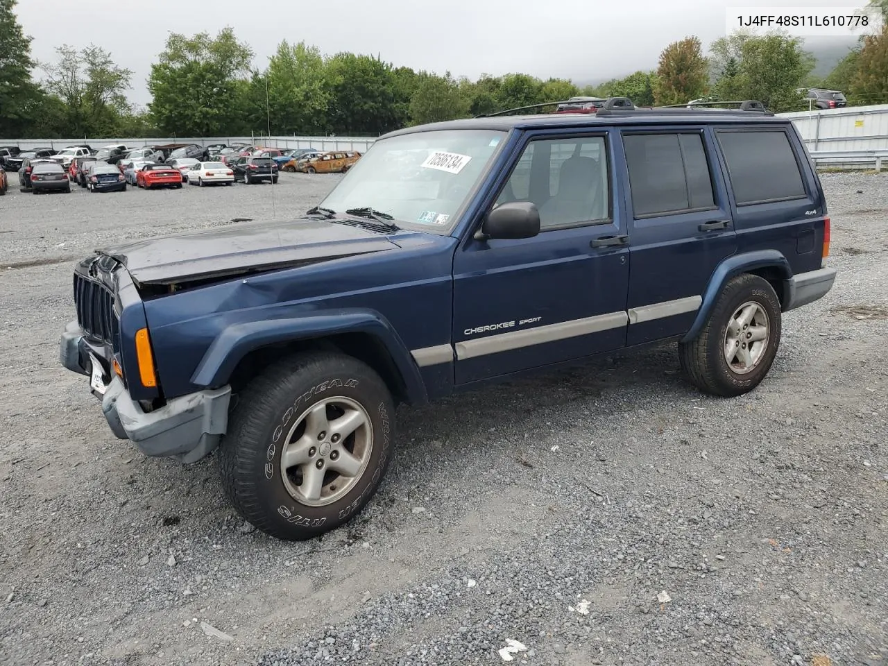 1J4FF48S11L610778 2001 Jeep Cherokee Sport