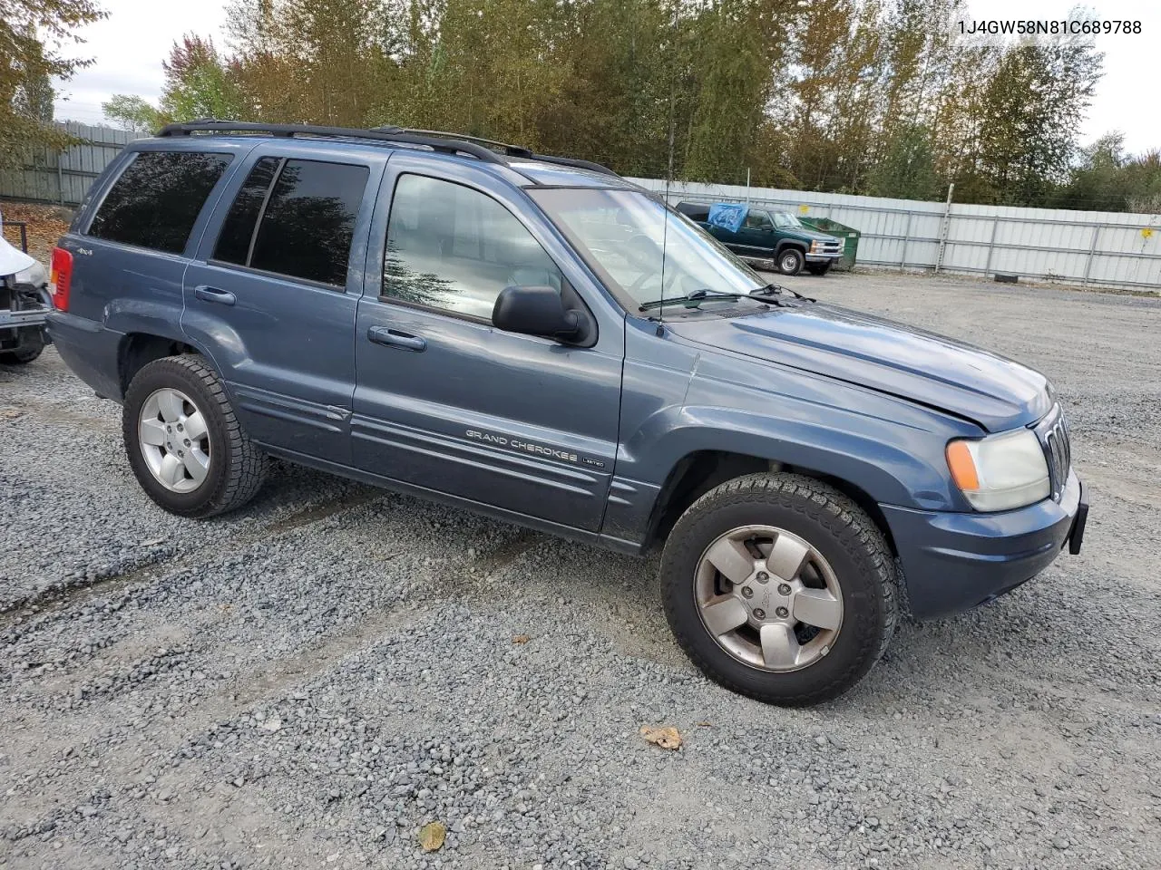 1J4GW58N81C689788 2001 Jeep Grand Cherokee Limited