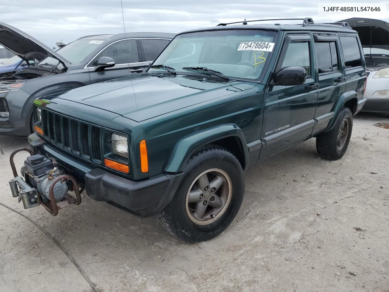 2001 Jeep Cherokee Sport VIN: 1J4FF48S81L547646 Lot: 75478604