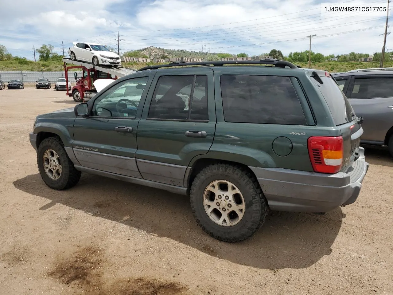 1J4GW48S71C517705 2001 Jeep Grand Cherokee Laredo