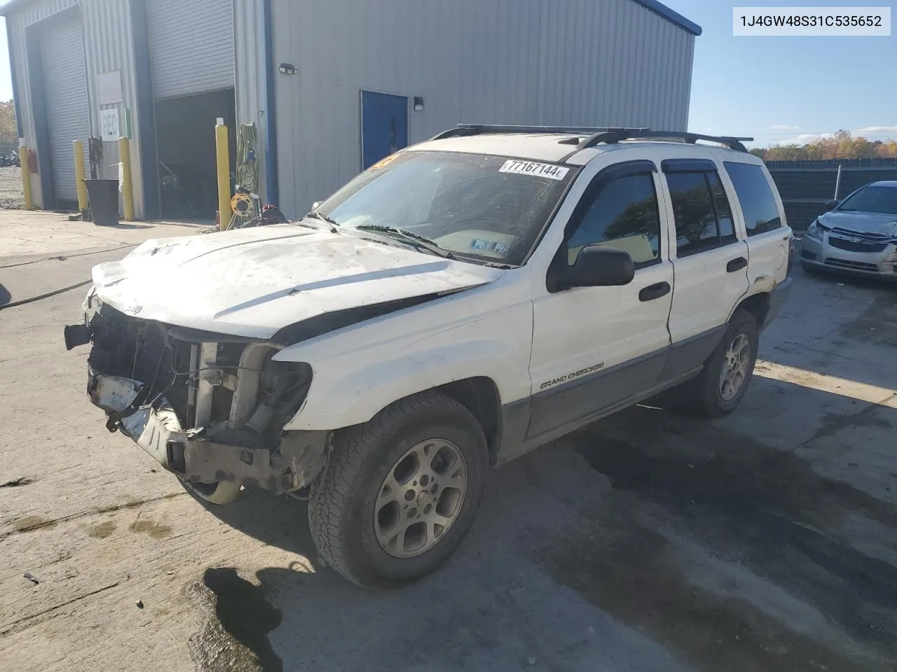 2001 Jeep Grand Cherokee Laredo VIN: 1J4GW48S31C535652 Lot: 77167144