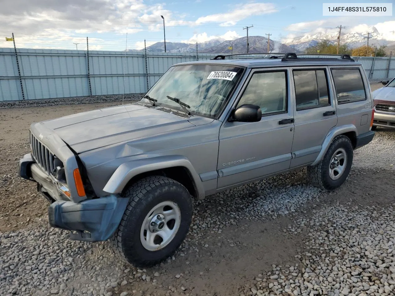 2001 Jeep Cherokee Sport VIN: 1J4FF48S31L575810 Lot: 78520084