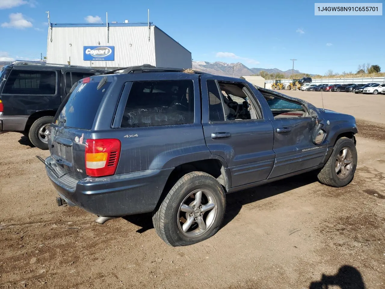 2001 Jeep Grand Cherokee Limited VIN: 1J4GW58N91C655701 Lot: 79497354