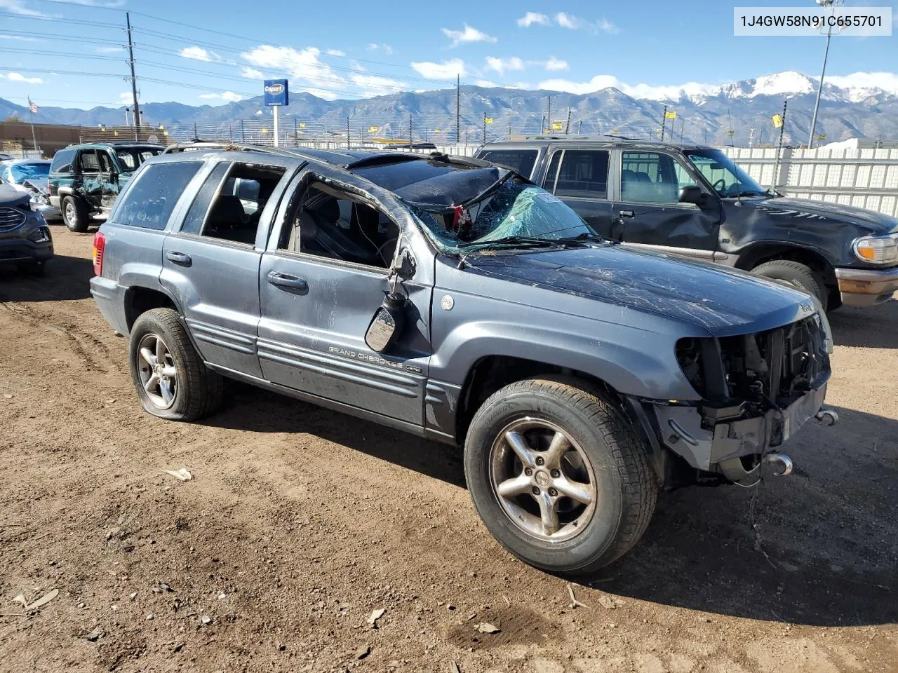 2001 Jeep Grand Cherokee Limited VIN: 1J4GW58N91C655701 Lot: 79497354