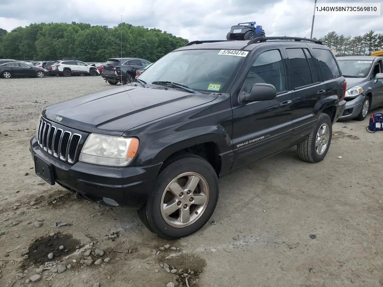 2003 Jeep Grand Cherokee Limited VIN: 1J4GW58N73C569810 Lot: 57643474