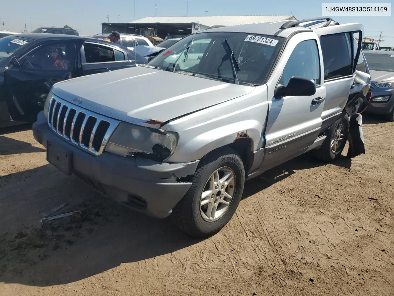 2003 Jeep Grand Cherokee Laredo VIN: 1J4GW48S13C514169 Lot: 69701324