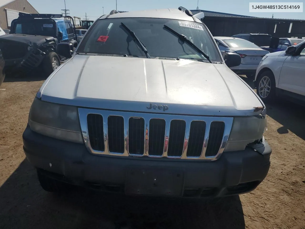 2003 Jeep Grand Cherokee Laredo VIN: 1J4GW48S13C514169 Lot: 69701324