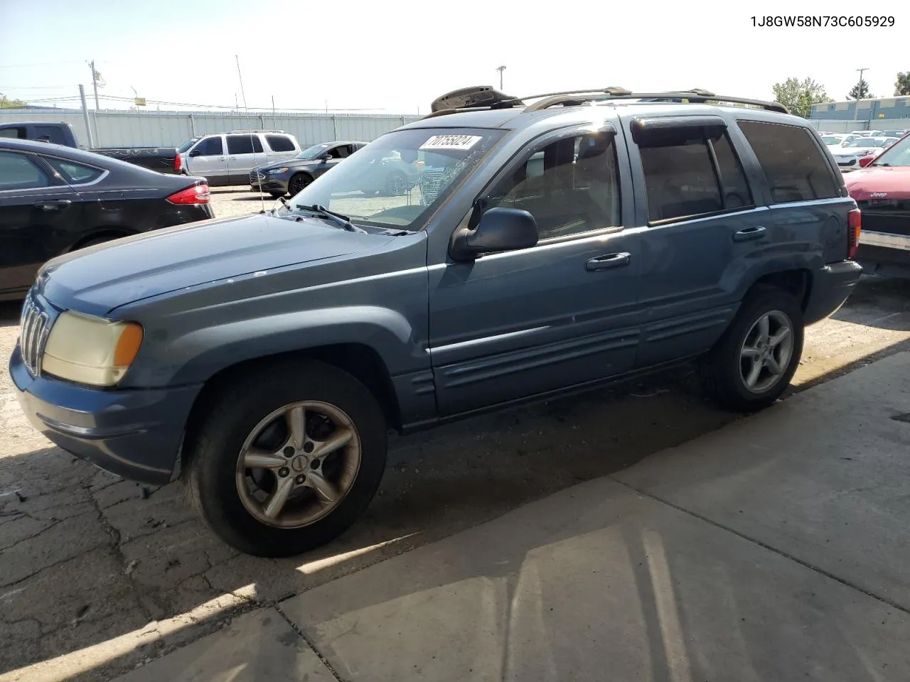 2003 Jeep Grand Cherokee Limited VIN: 1J8GW58N73C605929 Lot: 70755024