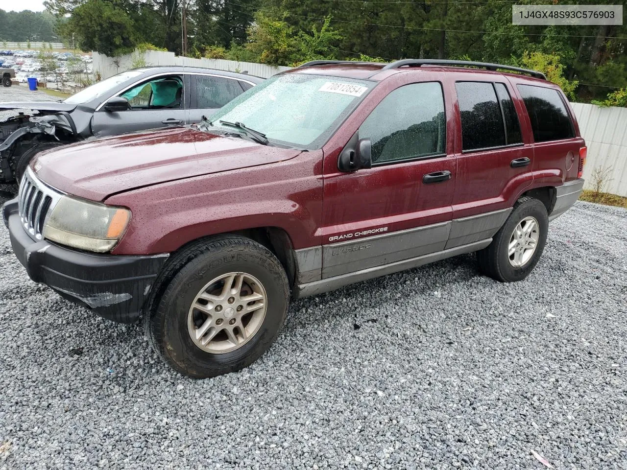 2003 Jeep Grand Cherokee Laredo VIN: 1J4GX48S93C576903 Lot: 70812854