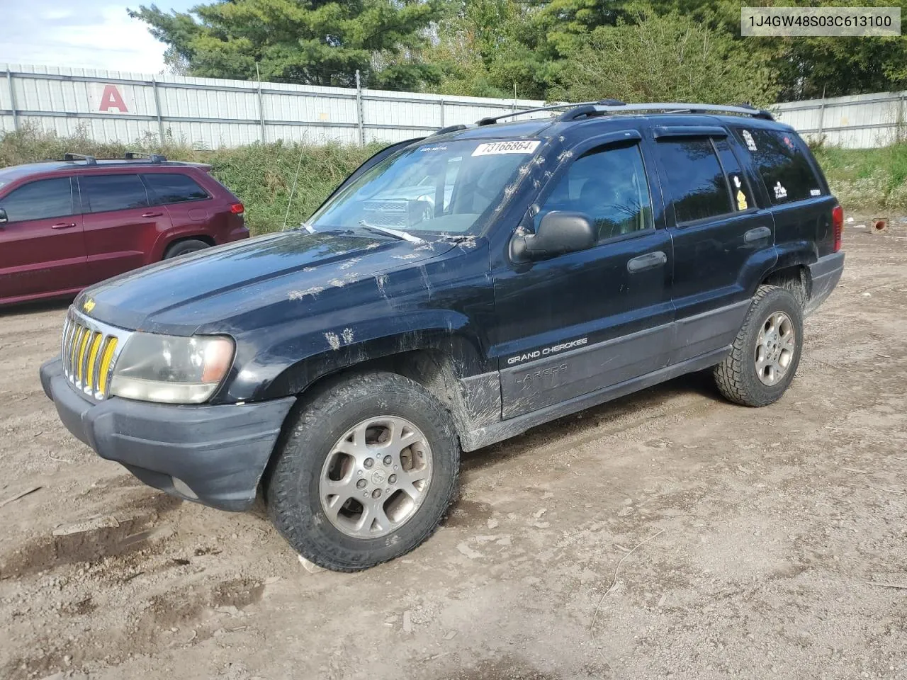 2003 Jeep Grand Cherokee Laredo VIN: 1J4GW48S03C613100 Lot: 73166864