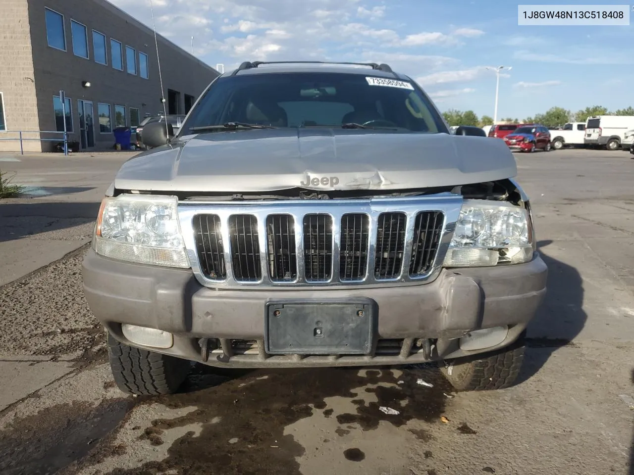 2003 Jeep Grand Cherokee Laredo VIN: 1J8GW48N13C518408 Lot: 73358594