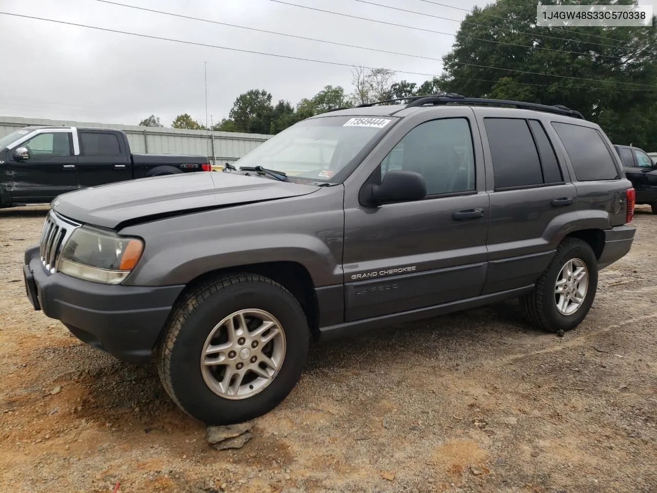 2003 Jeep Grand Cherokee Laredo VIN: 1J4GW48S33C570338 Lot: 73549444