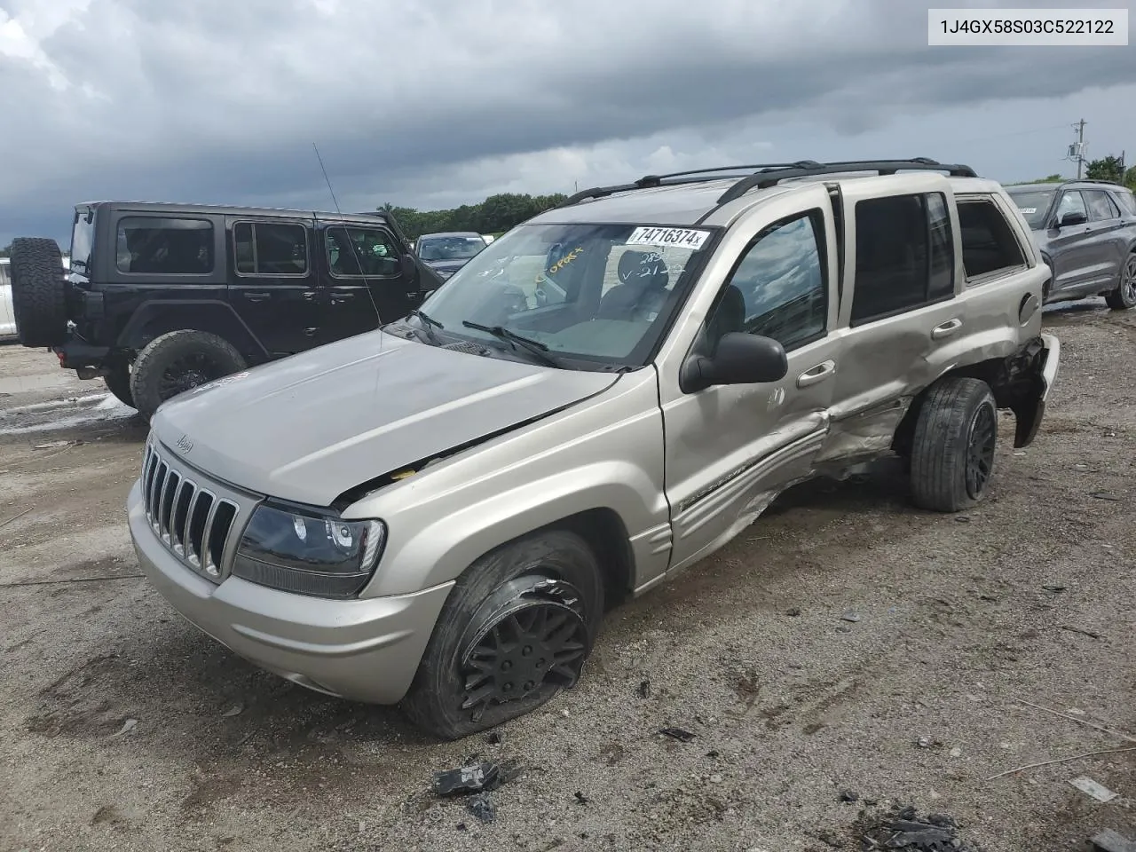 2003 Jeep Grand Cherokee Limited VIN: 1J4GX58S03C522122 Lot: 74716374