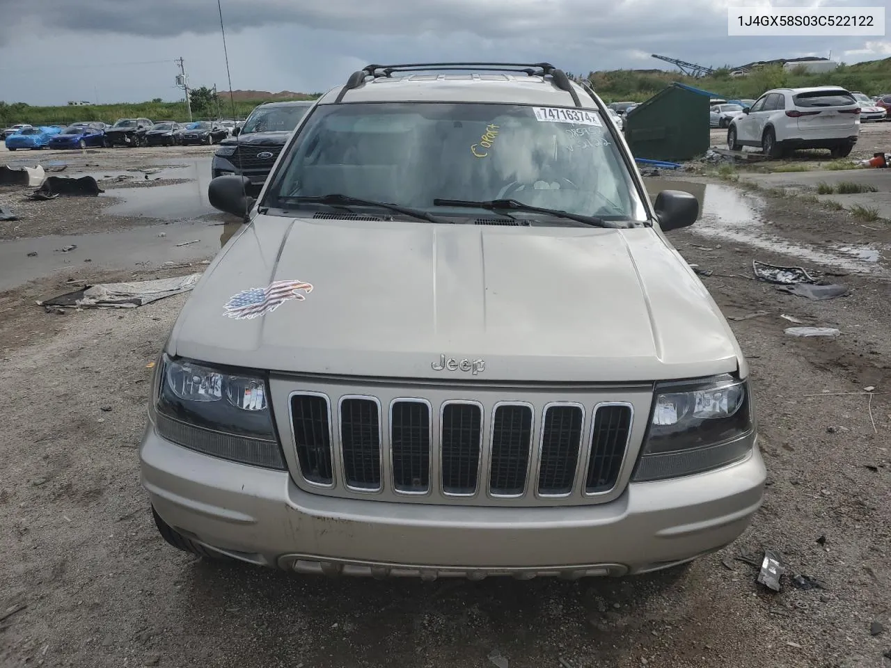 2003 Jeep Grand Cherokee Limited VIN: 1J4GX58S03C522122 Lot: 74716374