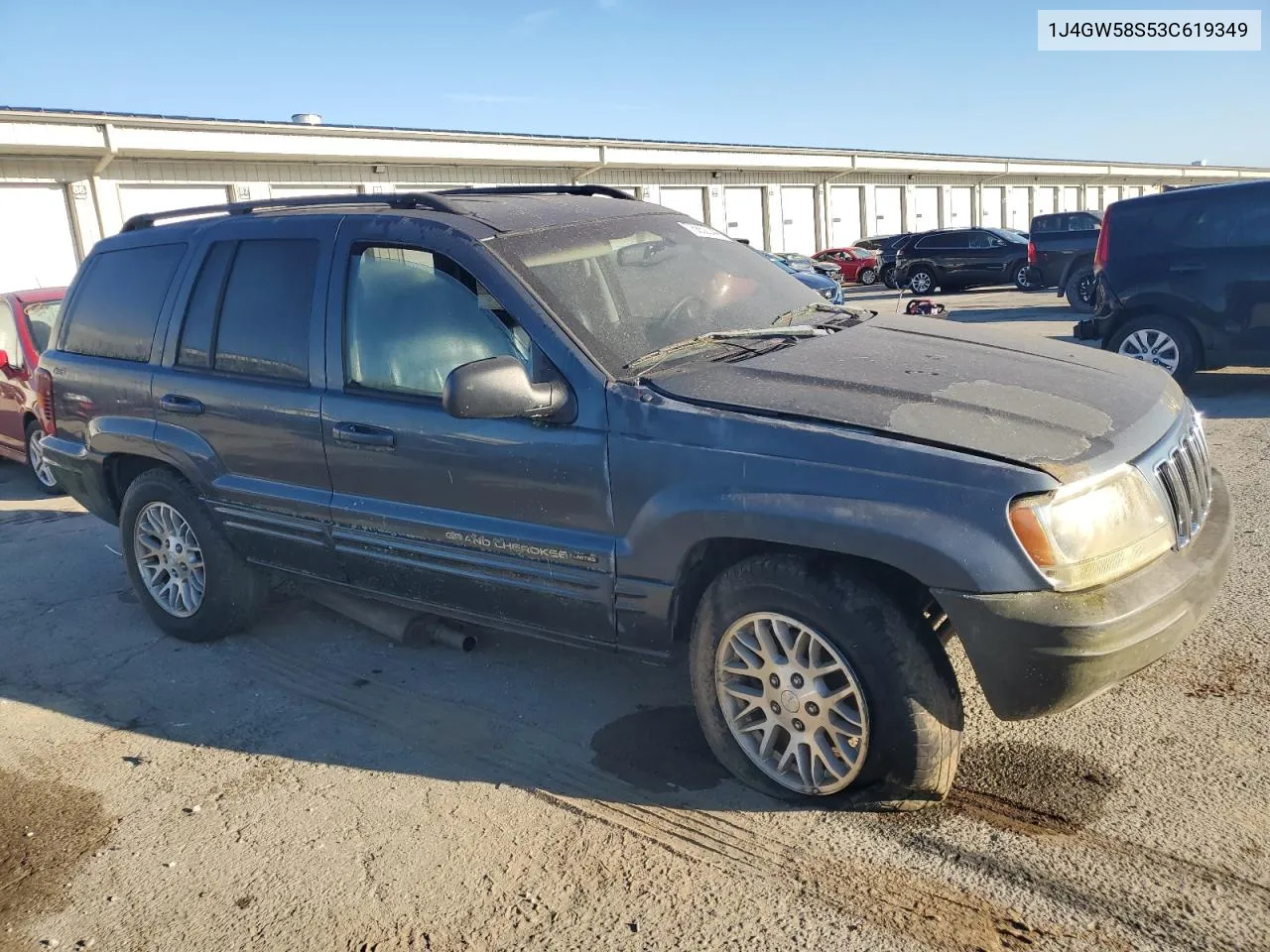 2003 Jeep Grand Cherokee Limited VIN: 1J4GW58S53C619349 Lot: 76862044