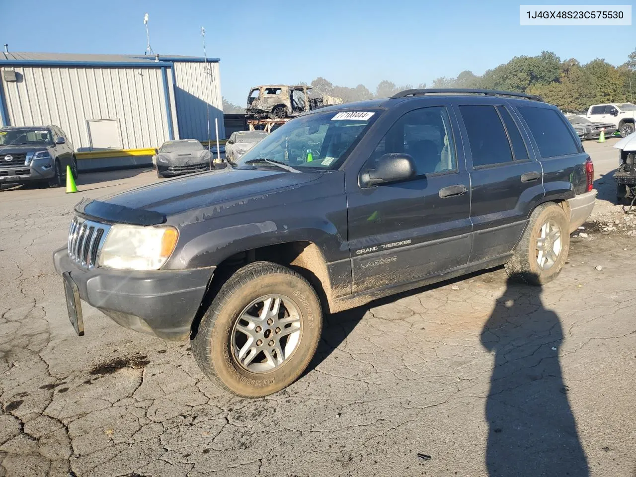 2003 Jeep Grand Cherokee Laredo VIN: 1J4GX48S23C575530 Lot: 77100444