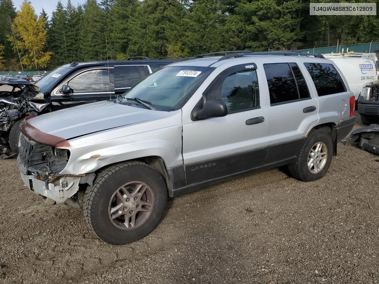 2003 Jeep Grand Cherokee Laredo VIN: 1J4GW48S83C612809 Lot: 77913174