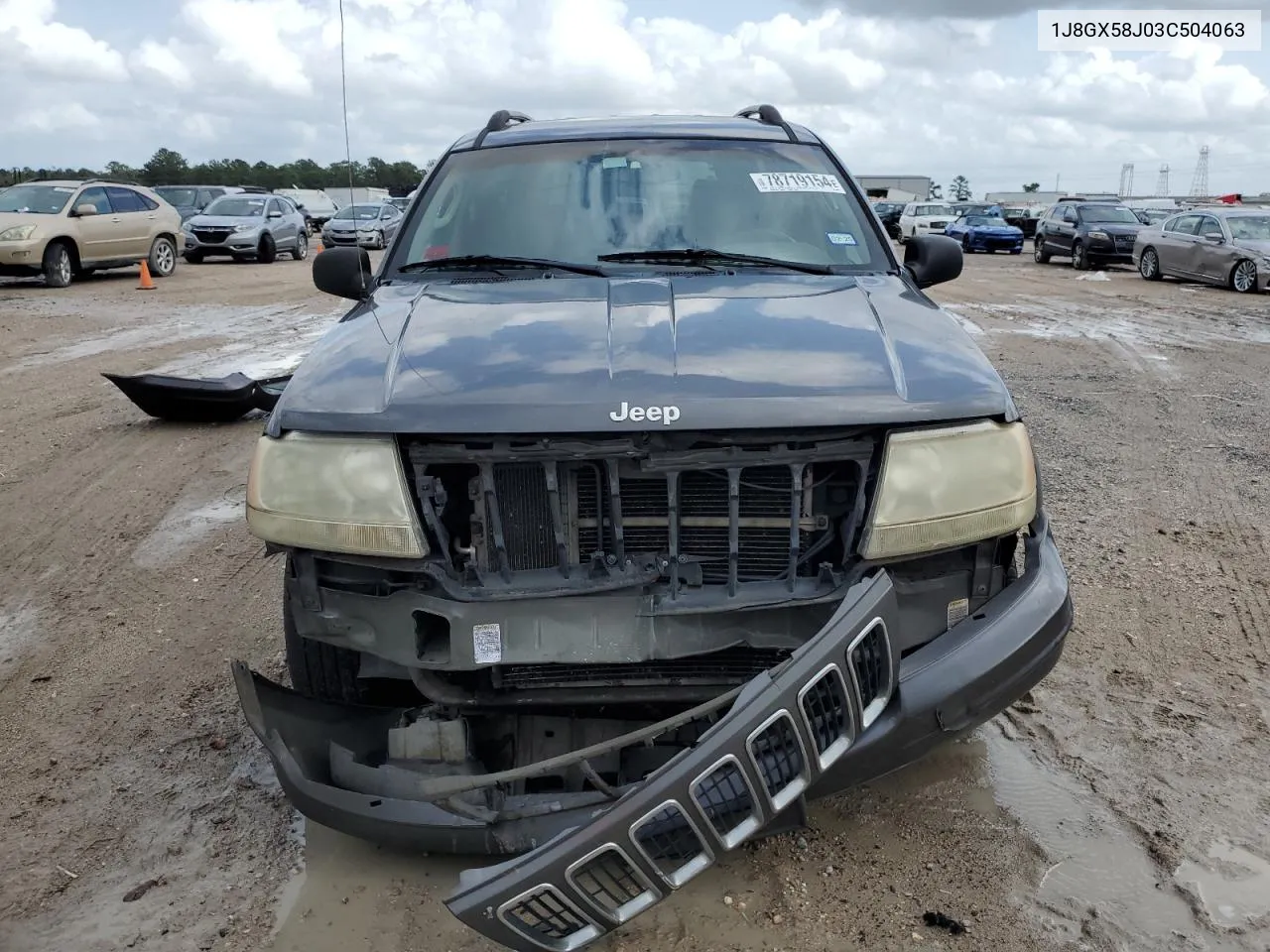 2003 Jeep Grand Cherokee Limited VIN: 1J8GX58J03C504063 Lot: 78719154