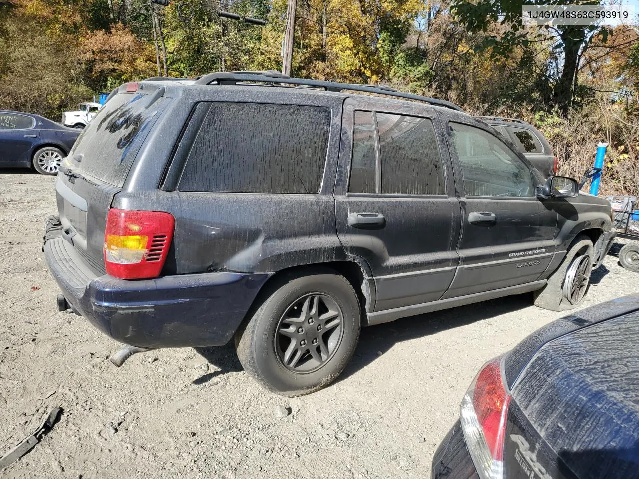 2003 Jeep Grand Cherokee Laredo VIN: 1J4GW48S63C593919 Lot: 78851114