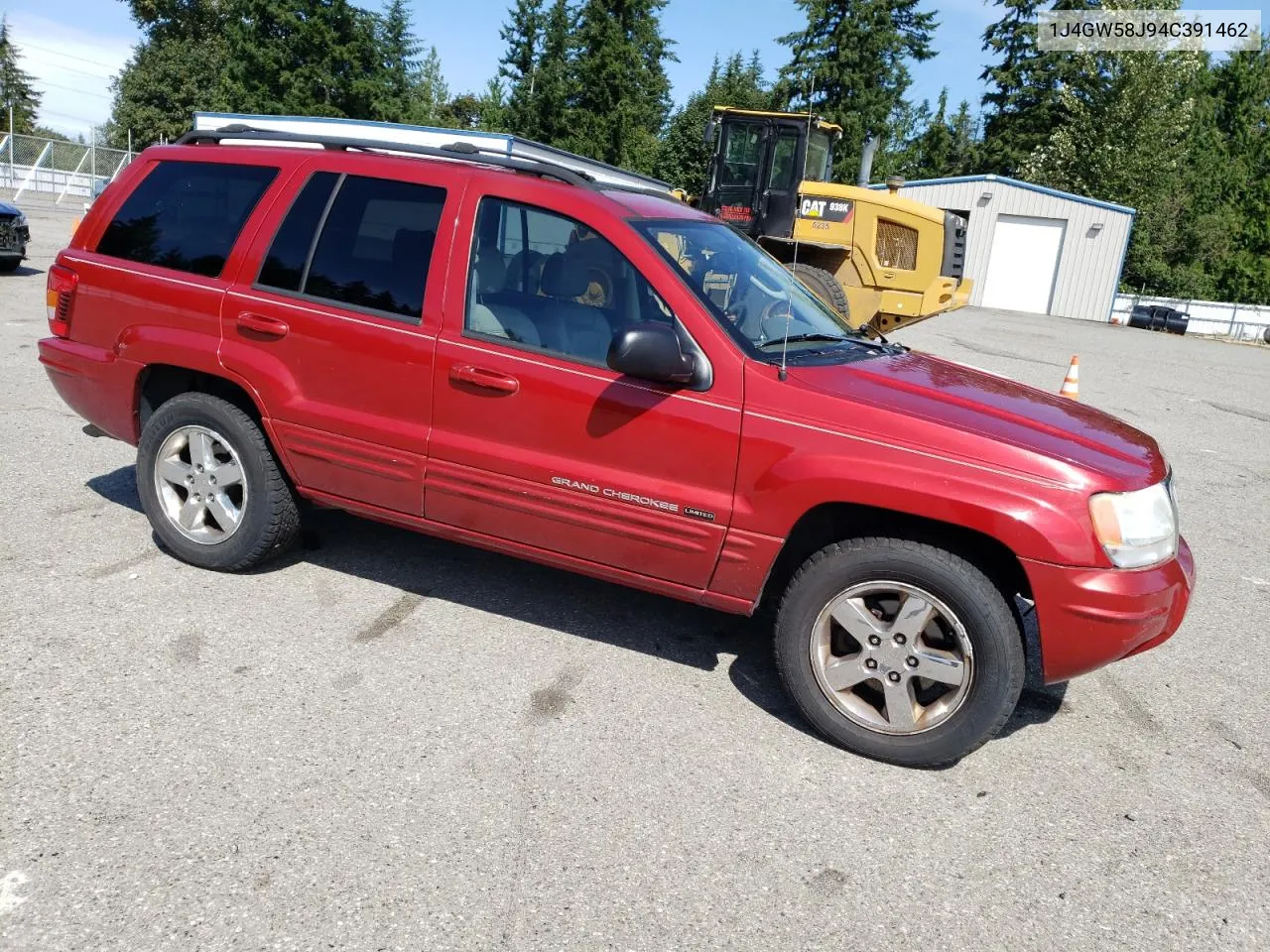 2004 Jeep Grand Cherokee Limited VIN: 1J4GW58J94C391462 Lot: 65057404