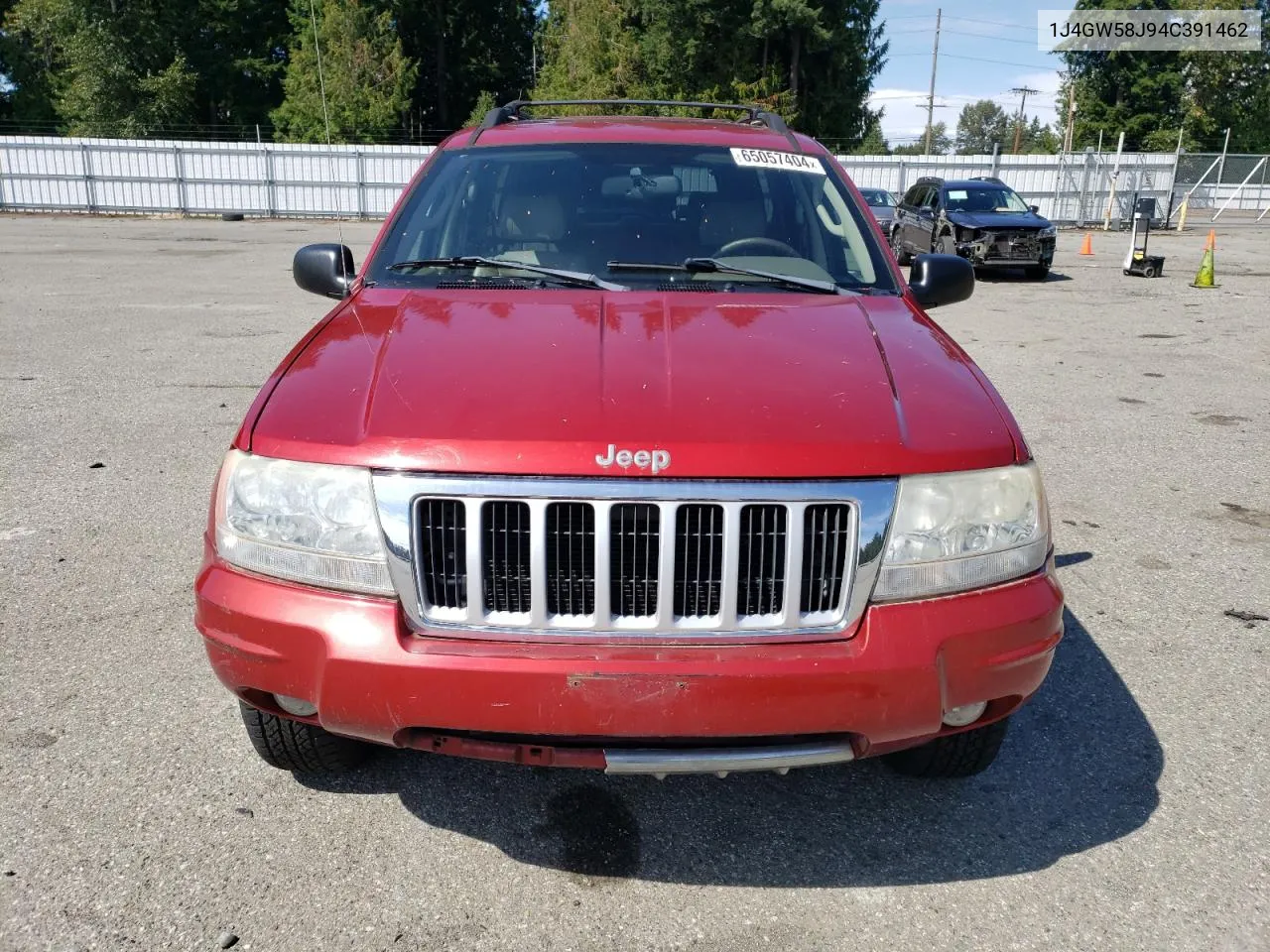 2004 Jeep Grand Cherokee Limited VIN: 1J4GW58J94C391462 Lot: 65057404