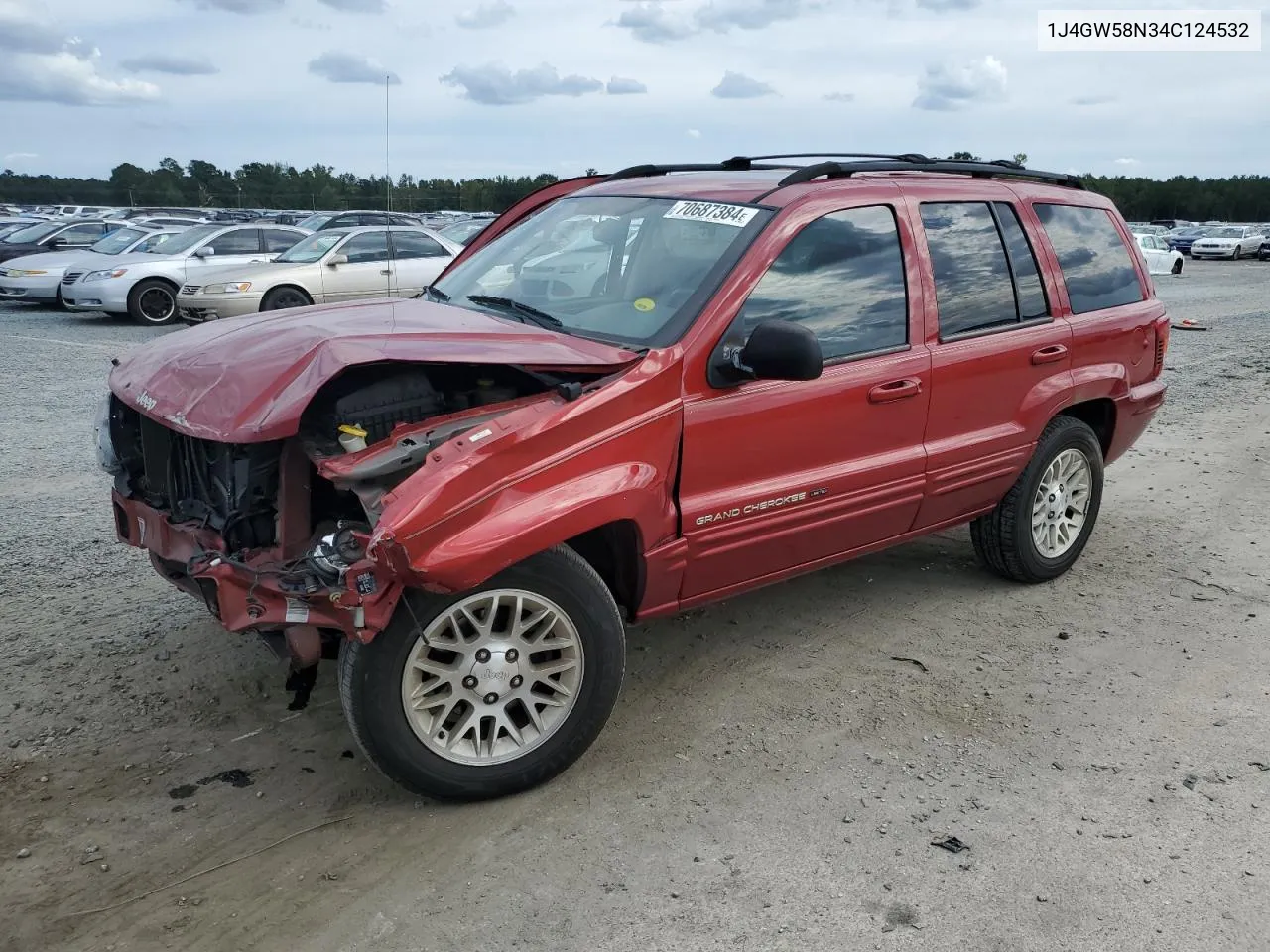 2004 Jeep Grand Cherokee Limited VIN: 1J4GW58N34C124532 Lot: 70687384