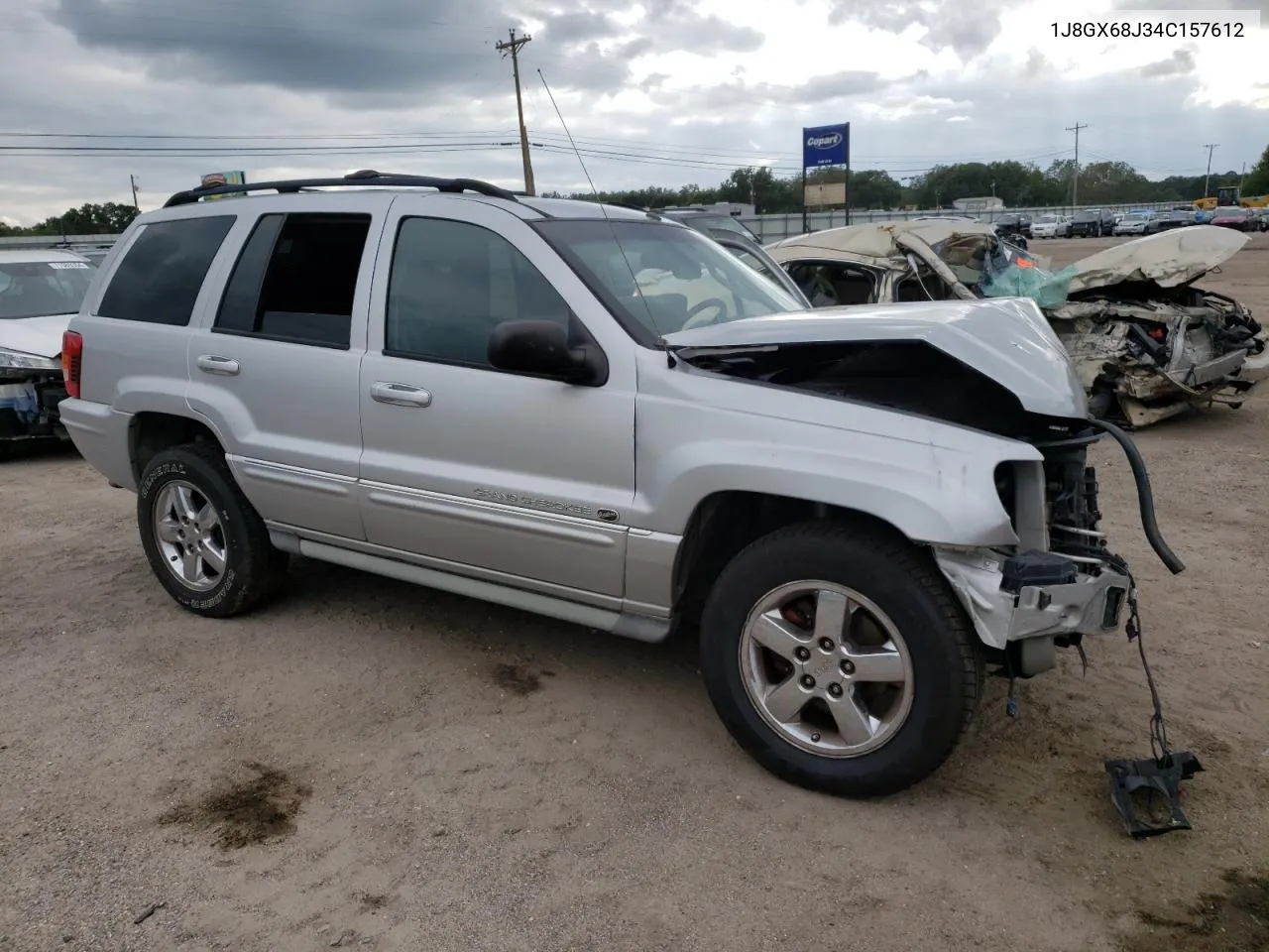 1J8GX68J34C157612 2004 Jeep Grand Cherokee Overland