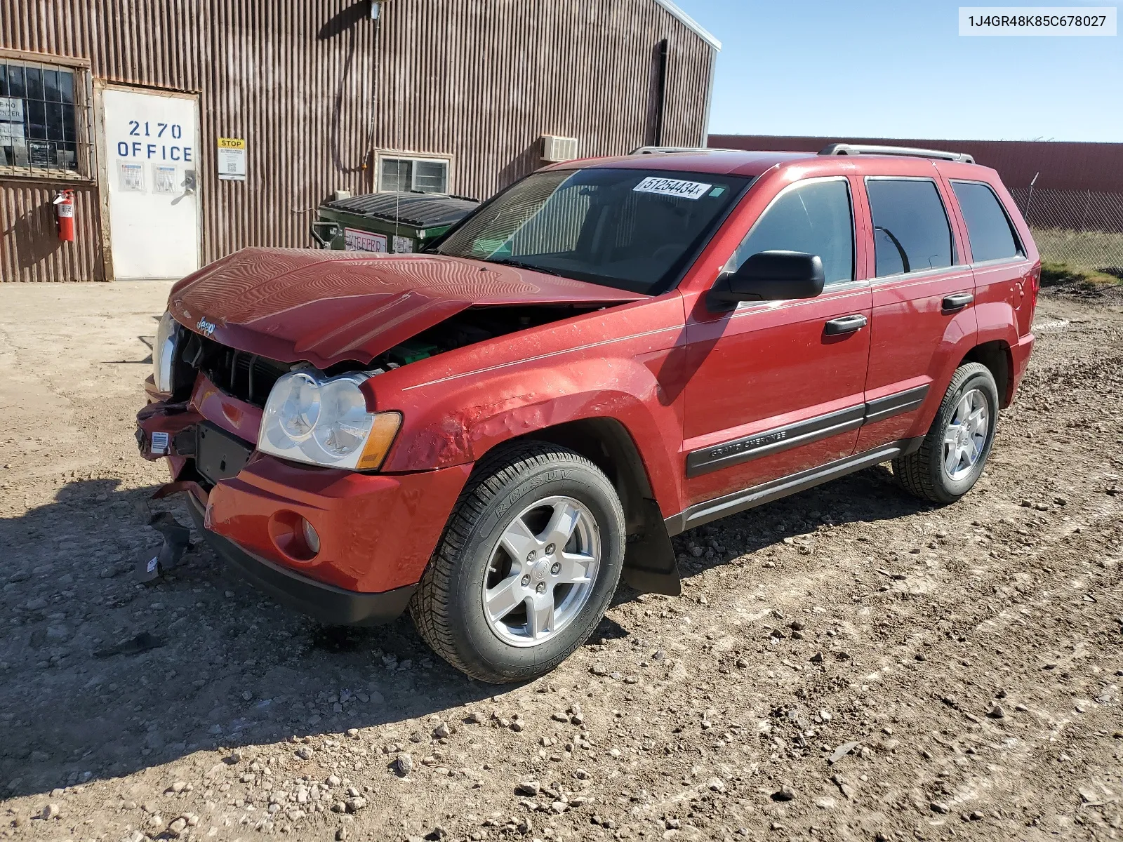 2005 Jeep Grand Cherokee Laredo VIN: 1J4GR48K85C678027 Lot: 51254434