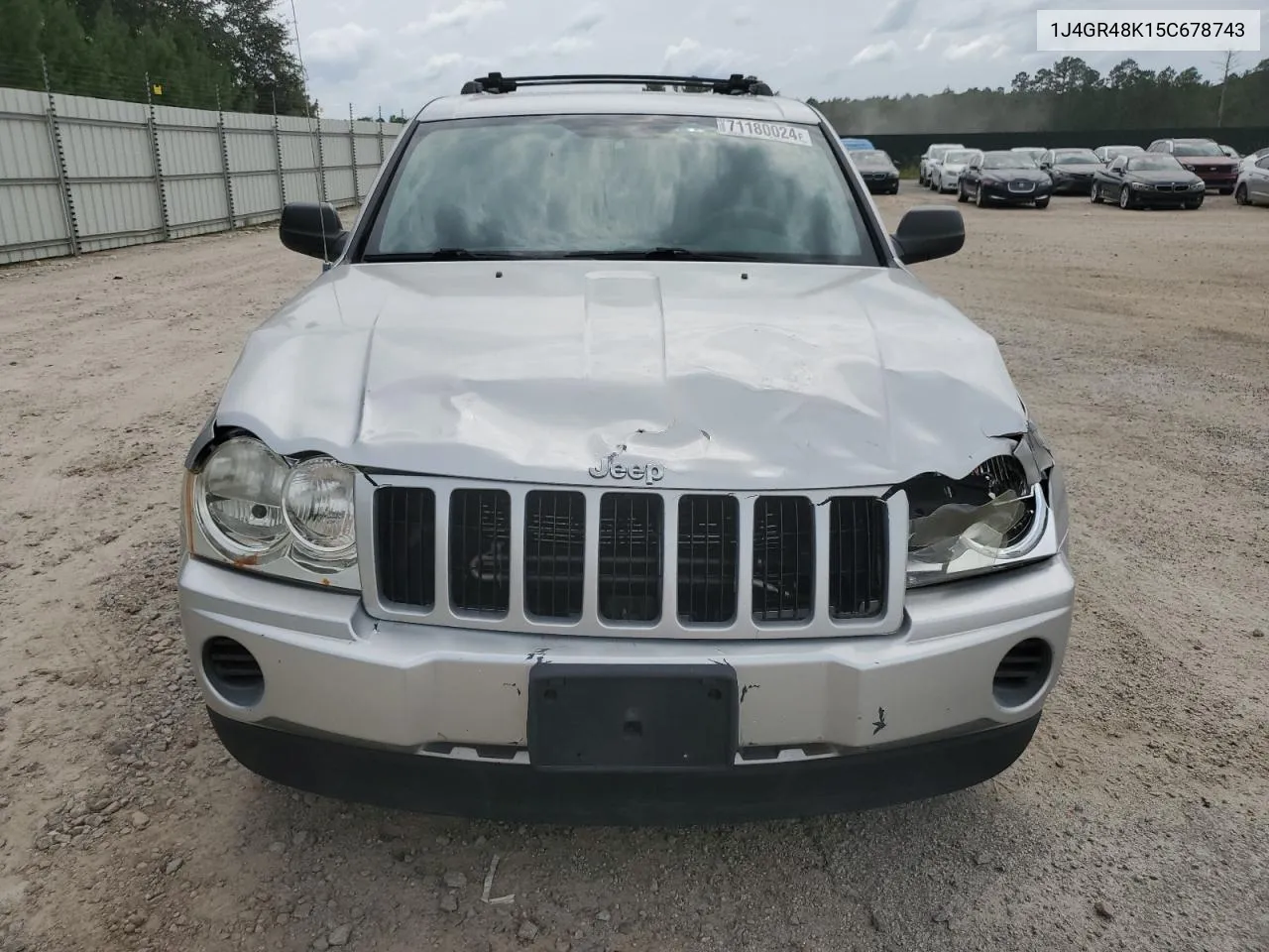 2005 Jeep Grand Cherokee Laredo VIN: 1J4GR48K15C678743 Lot: 71180024