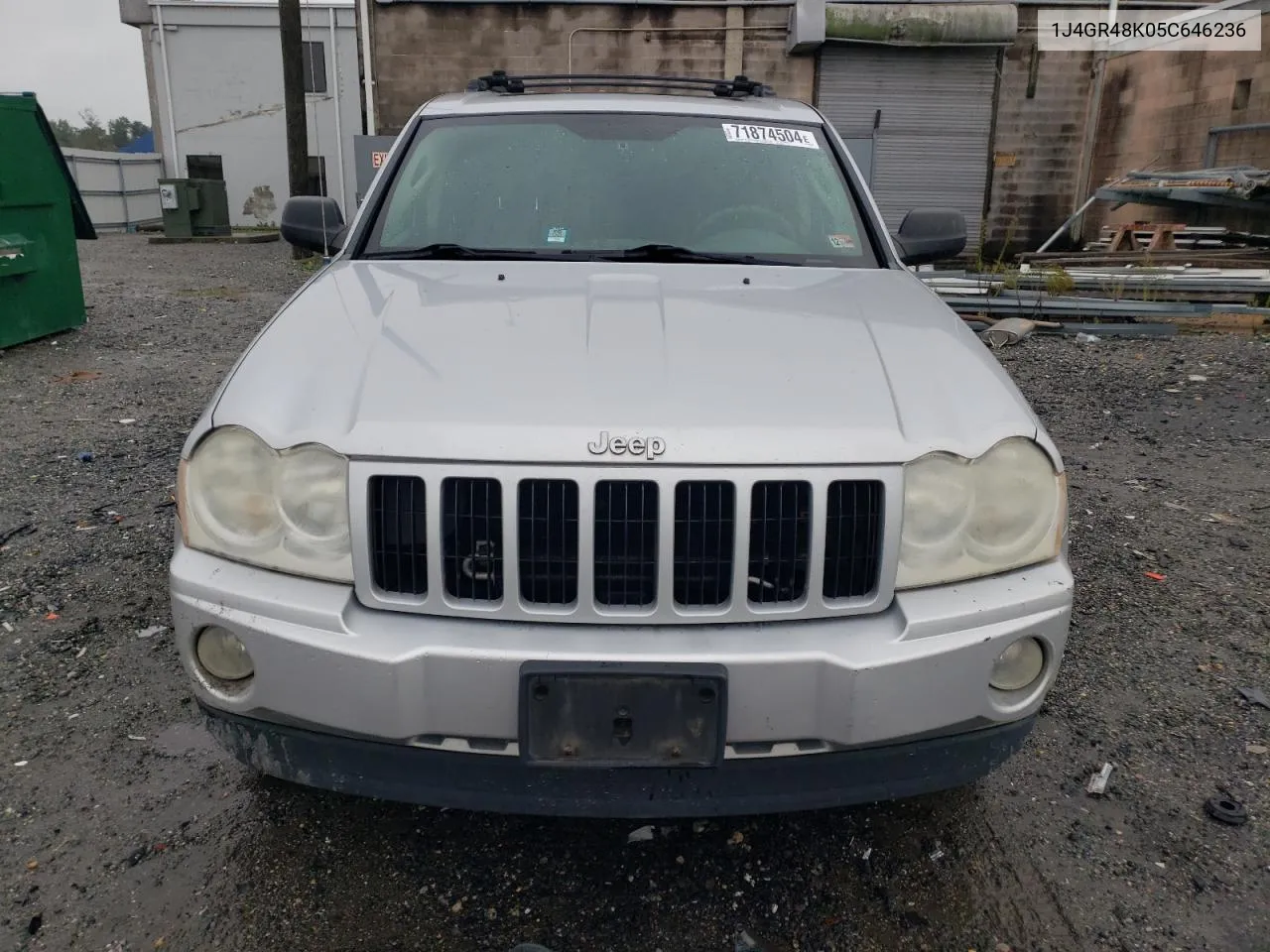 2005 Jeep Grand Cherokee Laredo VIN: 1J4GR48K05C646236 Lot: 71874504