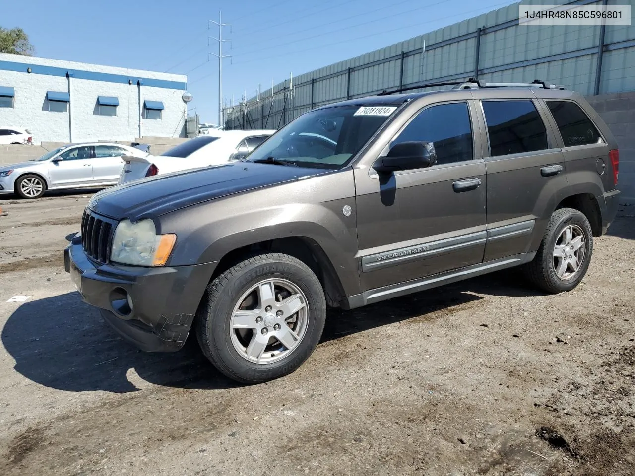 2005 Jeep Grand Cherokee Laredo VIN: 1J4HR48N85C596801 Lot: 74281924