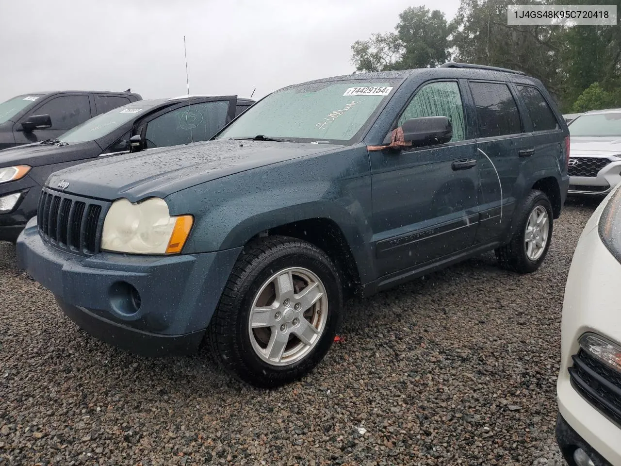 2005 Jeep Grand Cherokee Laredo VIN: 1J4GS48K95C720418 Lot: 74429154